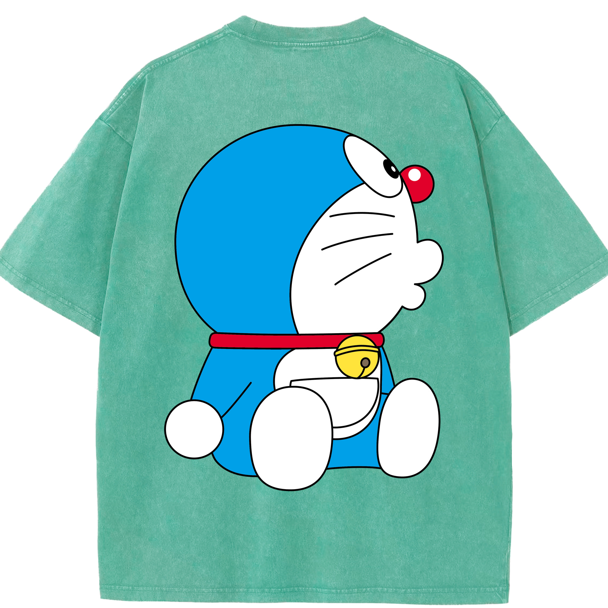 （画像用） ドラえもん Doraemon 綿100% ヴィンテージ風 半袖Tシャツ（背面プリント）